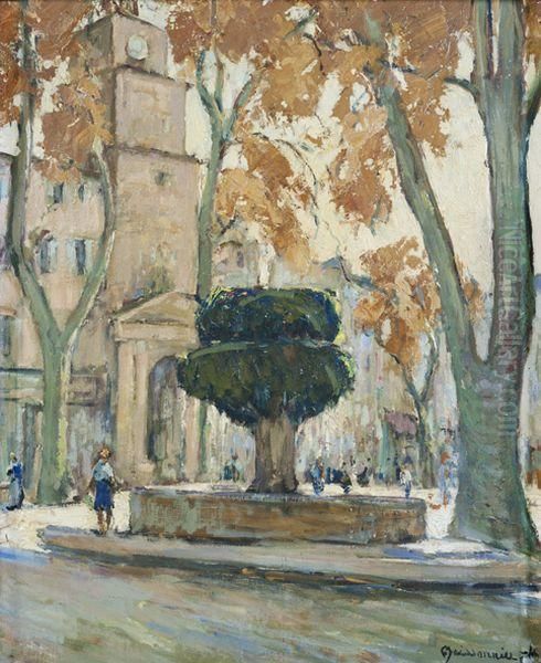 La Fontaine Moussue. Oil Painting by Joseph Francois X. Meissonnier