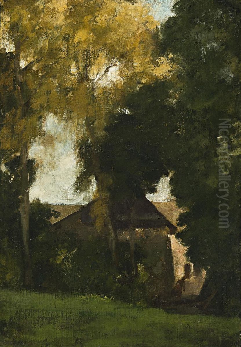 The Cottage, Brittany Oil Painting by Duncan Max Meldrum