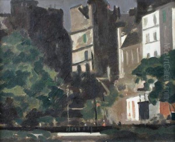 Place St. Julien Le Pauvre, Paris Oil Painting by Duncan Max Meldrum
