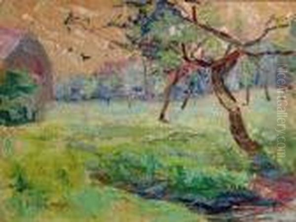 Paesaggio Oil Painting by Felice Melis Marini