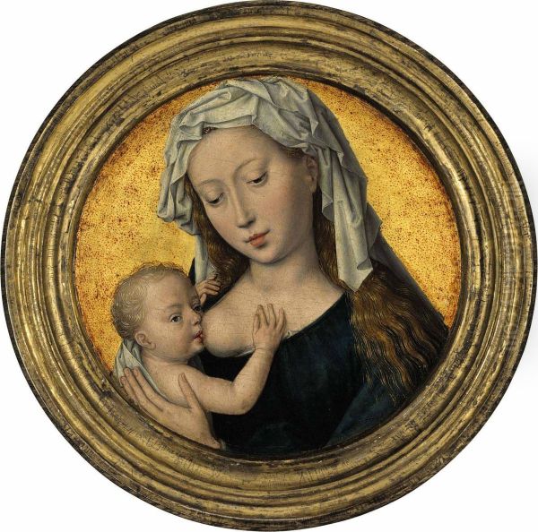 The Virgin Mary Nursing The Christ Child Oil Painting by (manner of) Memling, Hans