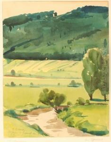 Flusslauf Im Spessart Oil Painting by Ernst Meurer