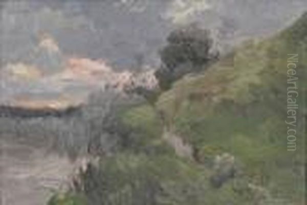 Studie Voor Bergachtig Landschap Oil Painting by Isidore Meyer