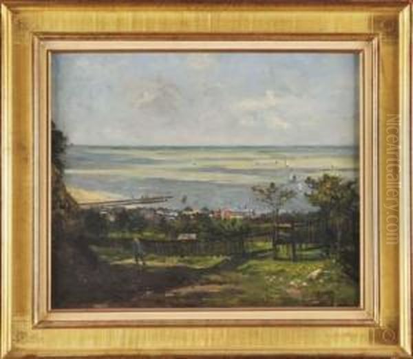 Ville Balneaire Normande Oil Painting by Henri Michel-Levy
