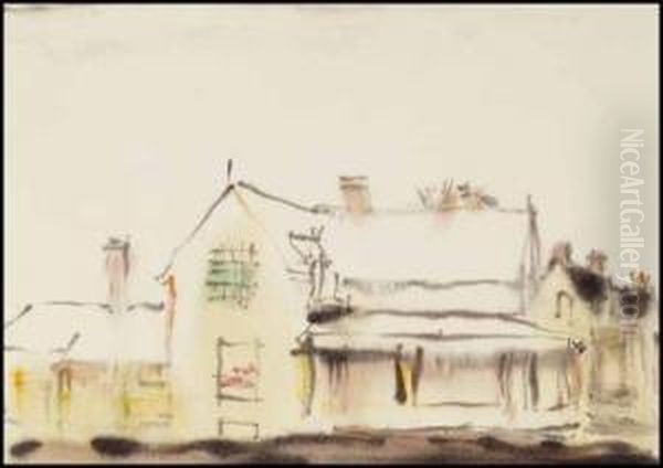 The Green Window (the Painted House Ii) Oil Painting by David Brown Milne