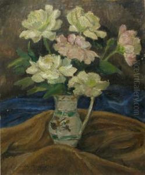 Vas Cu Flori Oil Painting by Casilda Miracovici