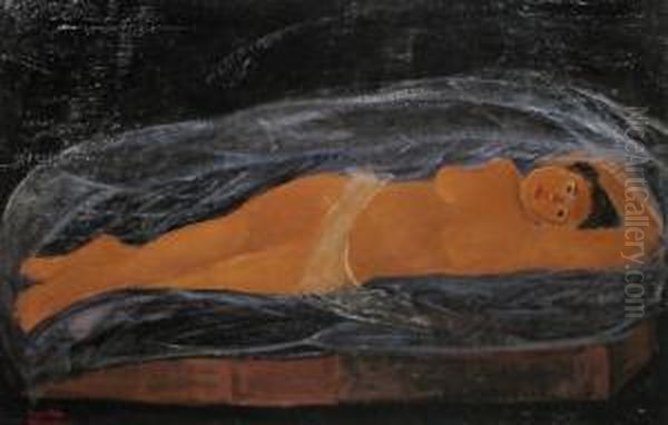 Nude Lying Oil Painting by Casilda Miracovici