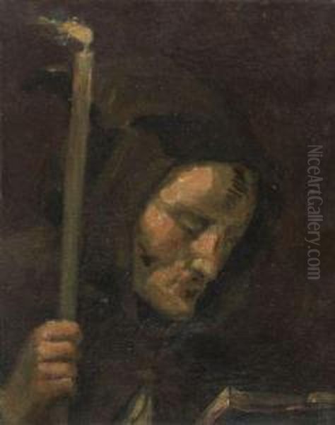 Tete De Franciscain Oil Painting by Gustave Moise
