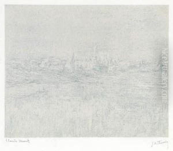 Brouillard A Vetheuil Oil Painting by Claude Oscar Monet