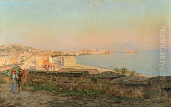 Veduta Di Napoli Oil Painting by Edoardo Monteforte