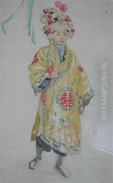 Wedding Procession Boy Oil Painting by Eleanor Allen Moore