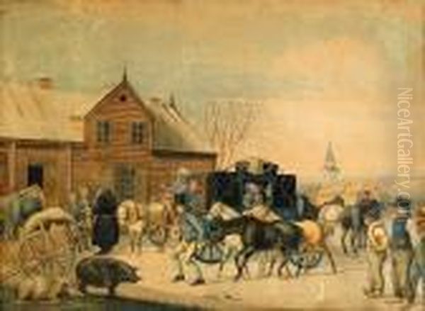 Morups Gastgifvaregard I Halland Oil Painting by Hjalmar Morner