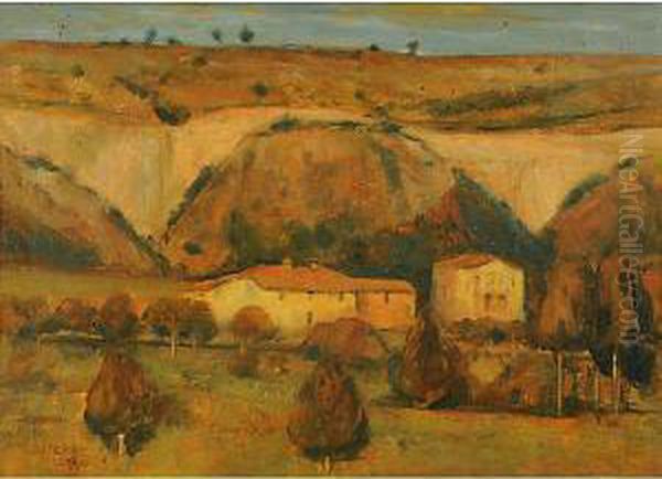 Paesaggio Carsico Oil Painting by Giuseppe Moro