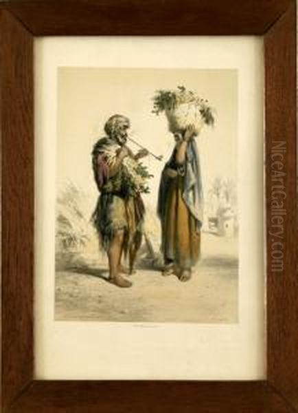 Agyptisches Bauernpaar Oil Painting by Adolphe Mouilleron