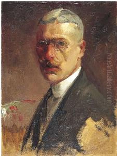 Autoritratto Oil Painting by Anton Maria Mucchi Vignoli