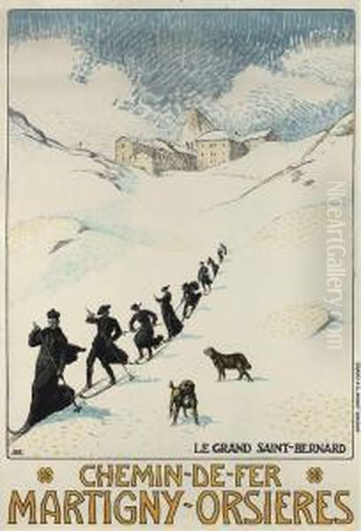 Martigny-orsieres Oil Painting by Albert Muret