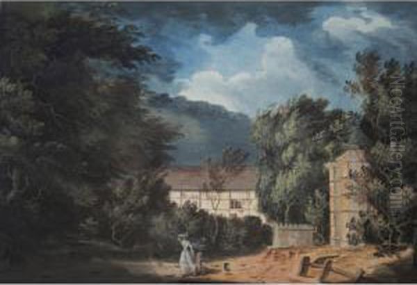 View At Horsham, Sussex Oil Painting by John Claude Nattes