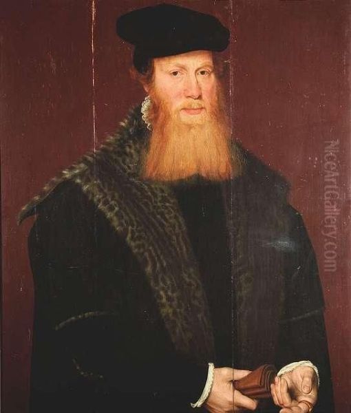 Portrait Of A Bearded Man Oil Painting by Nicolas Neufchatel
