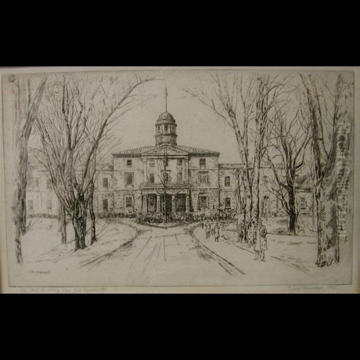 The Arts Building, Mcgill University Oil Painting by Ernst Neumann