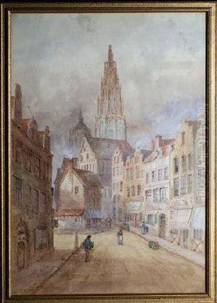 Antwerp Oil Painting by Edith Nevil