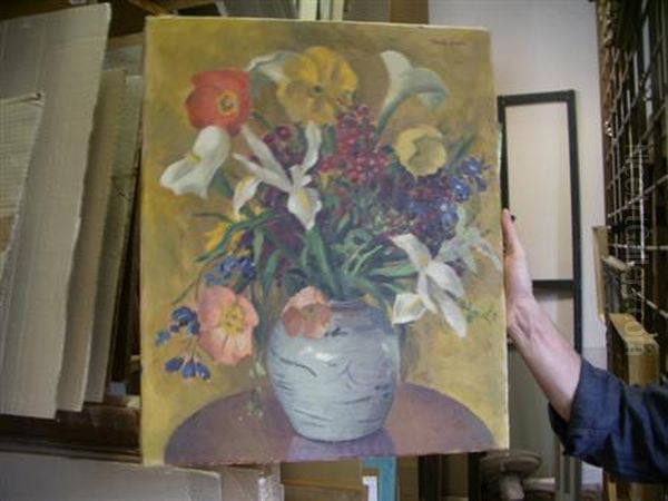 Fleurs Oil Painting by Louis Neville