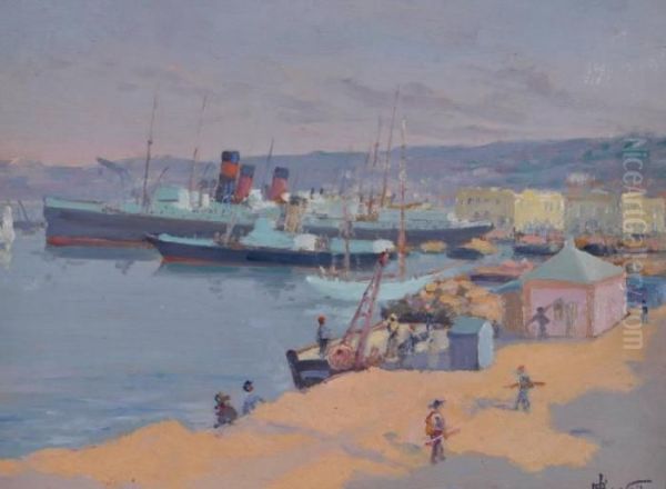 Port Alger Oil Painting by Paul Nicolai