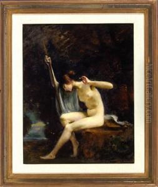 Nymphe Oil Painting by Rudolf Nissl