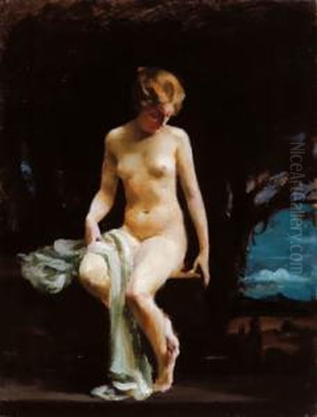 Nymphe Oil Painting by Rudolf Nissl