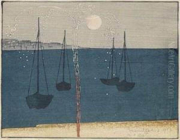 The Skyrocket Oil Painting by Bror Julius Olsson Nordfeldt