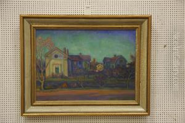 Utsikt Fran Ateljen Tranas Oil Painting by Aram Norrman
