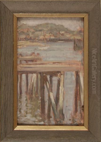 Harbor Waves Oil Painting by George Loftus Noyes