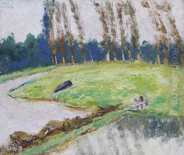 River Landscape Oil Painting by Renee O'Conor