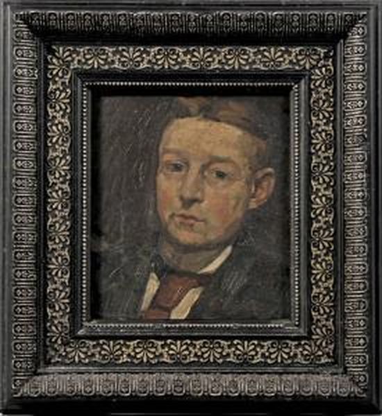 Portrait Eines Jungen Mannes Oil Painting by Georg Egmont Oehme