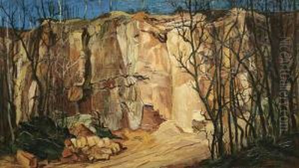 Sandsteinbruch Oil Painting by Hans Oehme