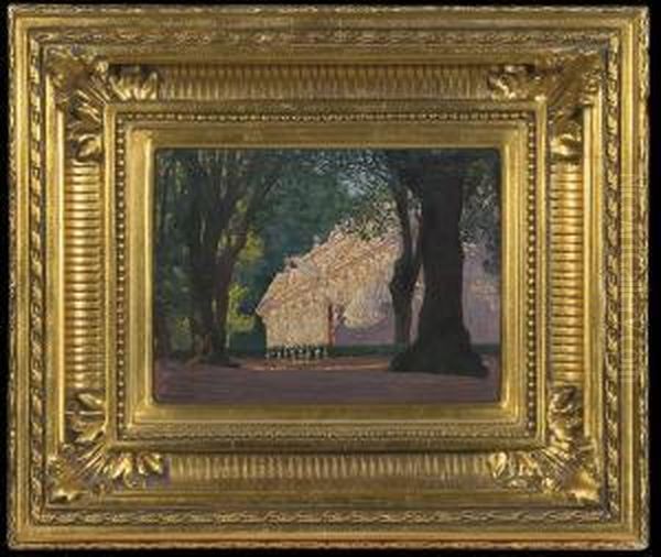 In Villa Borghese Gardens Oil Painting by Edward, Edouard Okun