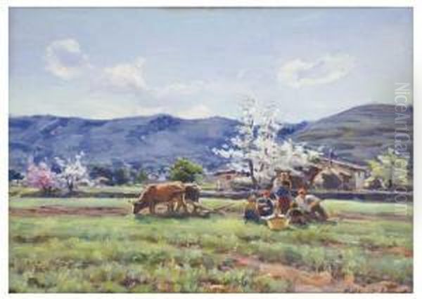 Paisaje Rural Oil Painting by Jose Olivet Legares