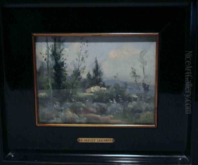 Paisaje Campestre Oil Painting by Jose Olivet Legares