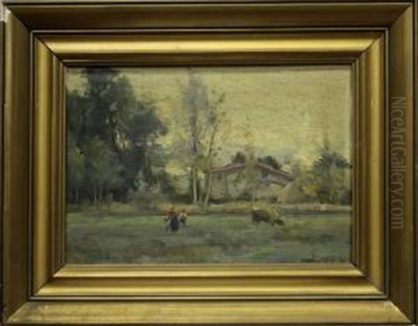 Paisaje De La Garrotxa Oil Painting by Jose Olivet Legares