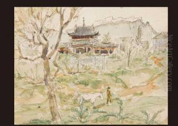 China View Oil Painting by Koshiro Onchi