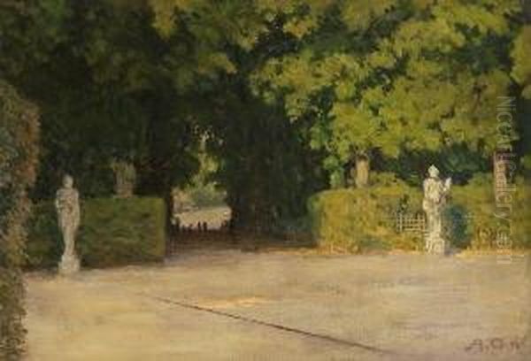 Hermen-allee In
 Versailles Oil Painting by Alfred Nathaniel Oppenheim