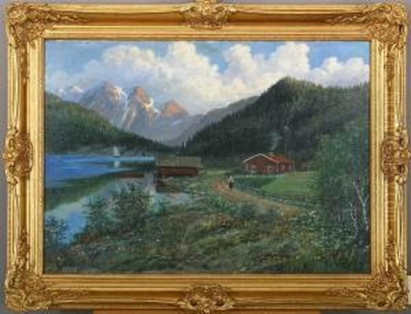 Swedish Landscape Oil Painting by Simon Oqvist