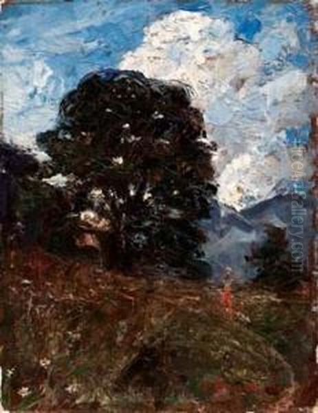 Paesaggio - 1911 Oil Painting by Mario Ornati