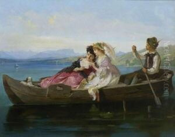 Ruderpartie Auf Dem Starnberger
 See. Oil Painting by Carl Otto