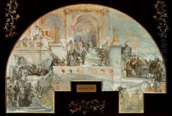 Alegoria De La Arquitectura Oil Painting by Ramon Parada Justel