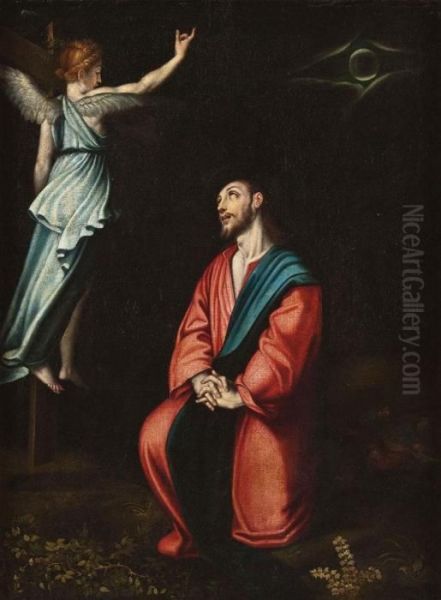 Christus Am Olberg Oil Painting by Girolamo Francesco Maria Mazzola (Parmigianino)