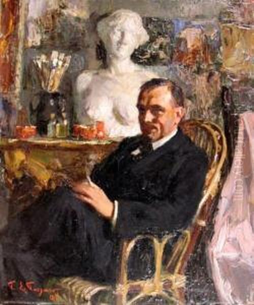 Autoritratto Nello Studio Oil Painting by Pablo Emilio Passaro
