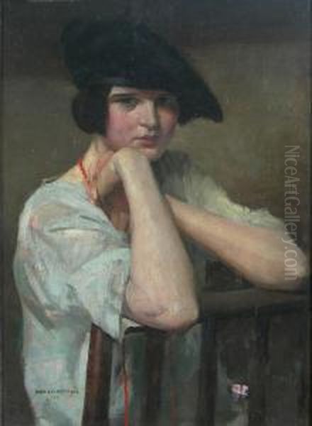 The Red Necklace Oil Painting by Hamish Constable Paterson