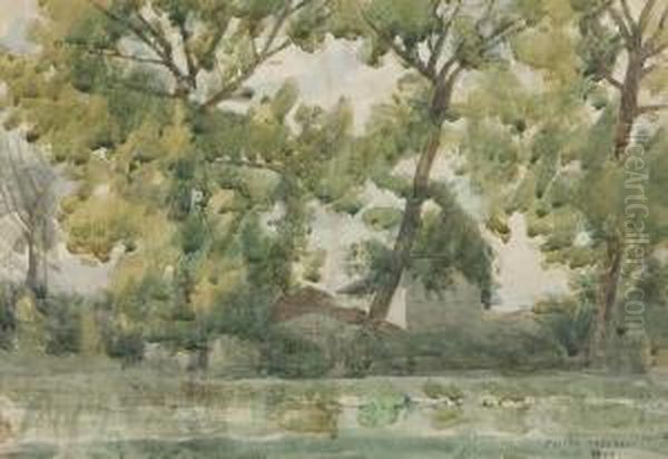 Evening On The Seine Oil Painting by Hamish Constable Paterson