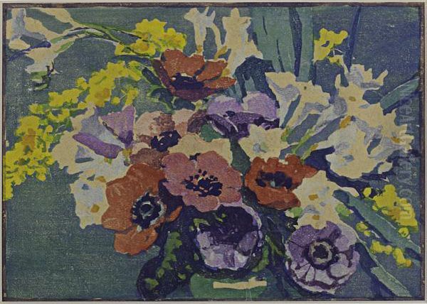 Spring Flowers Oil Painting by Margaret Jordan Patterson