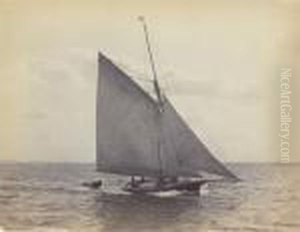 Schooner Yachts Oil Painting by Henry C. Peabody
